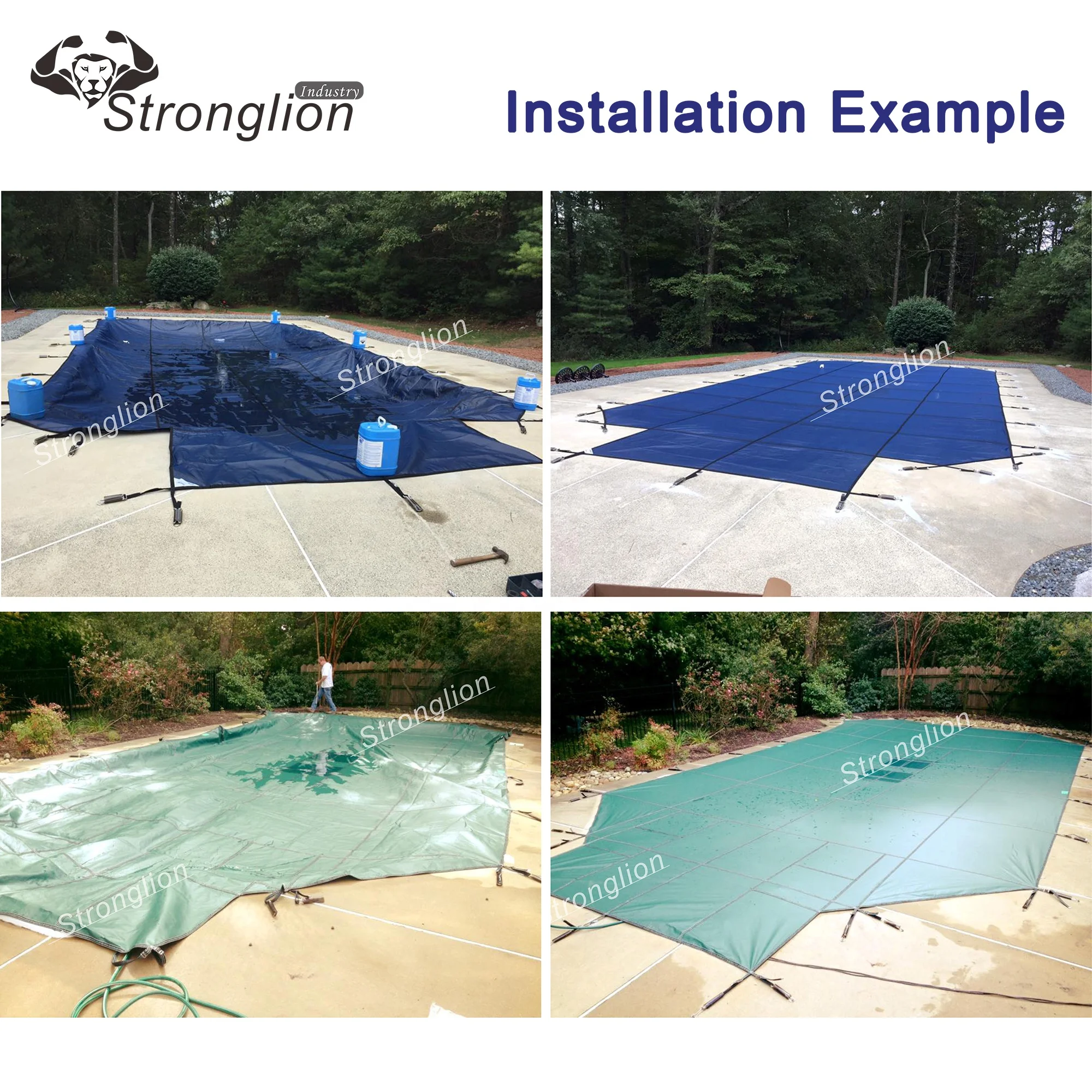 Полипропиленовая сетчатая Защитная крышка для бассейна