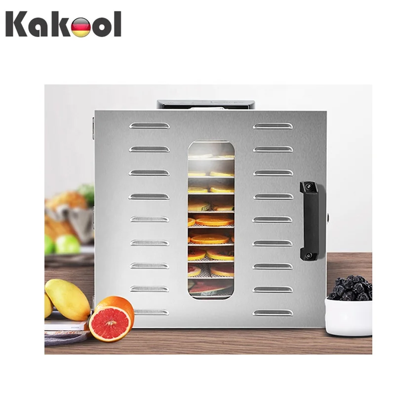 Factory direct 12 trays digital stainless steel fruit beef jerky vegetable baby food dehydrator machine