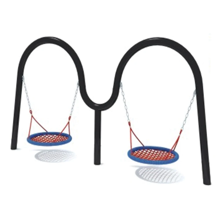 Outdoor Playground Kids Slide and Metal Swing Set