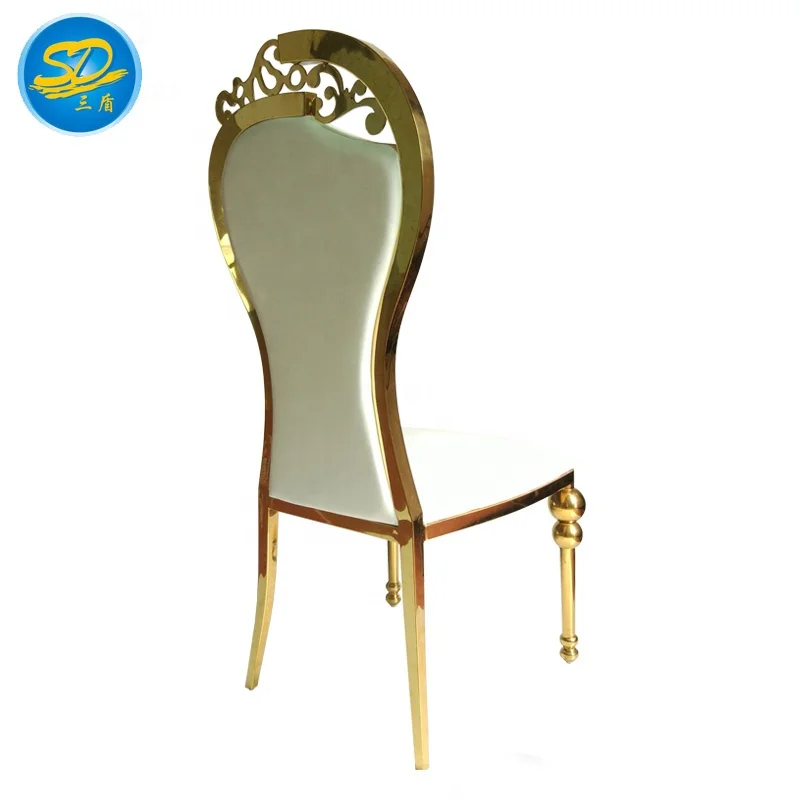 Luxury Banquet Stainless Steel Chair Golden Wedding Event Party Chair