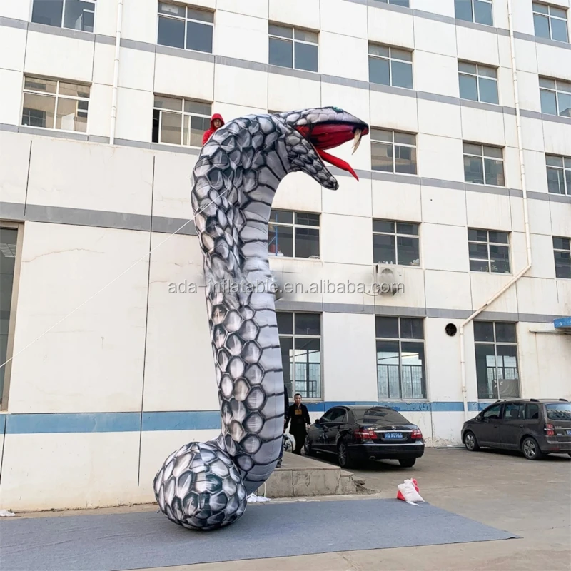 Giant realistic animal snake inflatable fierce snake for advertising decoration ST1429