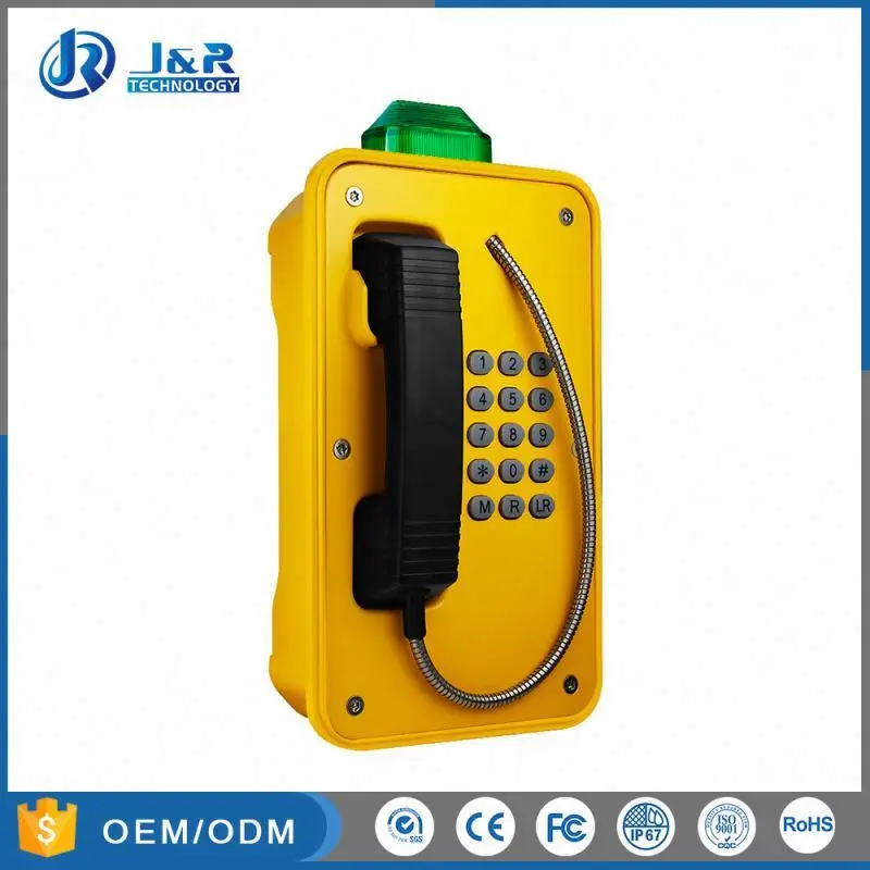 Антивандальные аналоговые промышленные телефоны с мигающей лампой, горная SOS телефон с маяком