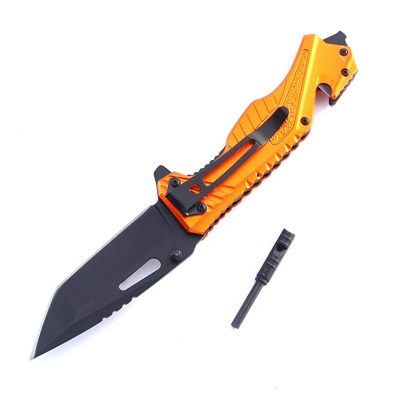Survival cutting folding hunting stainless steel utility pocket knife