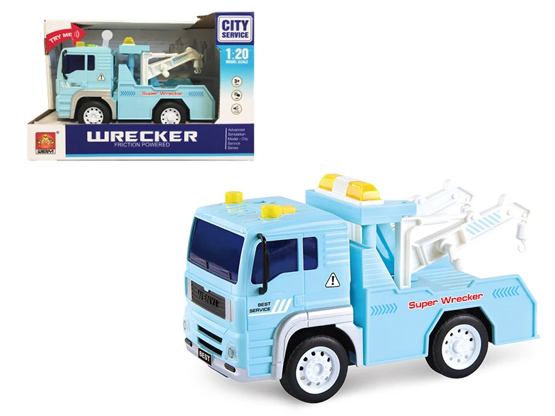 GX1110749 New Plastic Kids Friction Powered Recycling Garbage Toy Truck with Light and Sounds