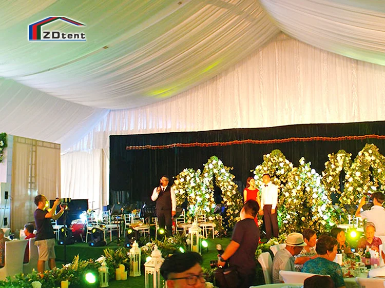 Hot sale outdoor beautiful party tent Clear roof wedding tent 500 people