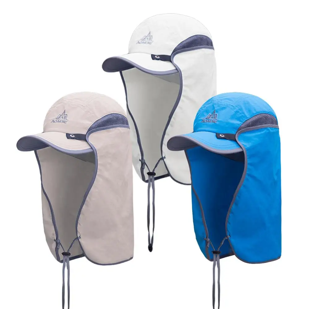 AONIJIE E4089 Unisex Fishing Hat Sun Visor Cap Hat Outdoor UPF 50 Sun Protection with Removable Ear Neck Flap Cover for Hiking
