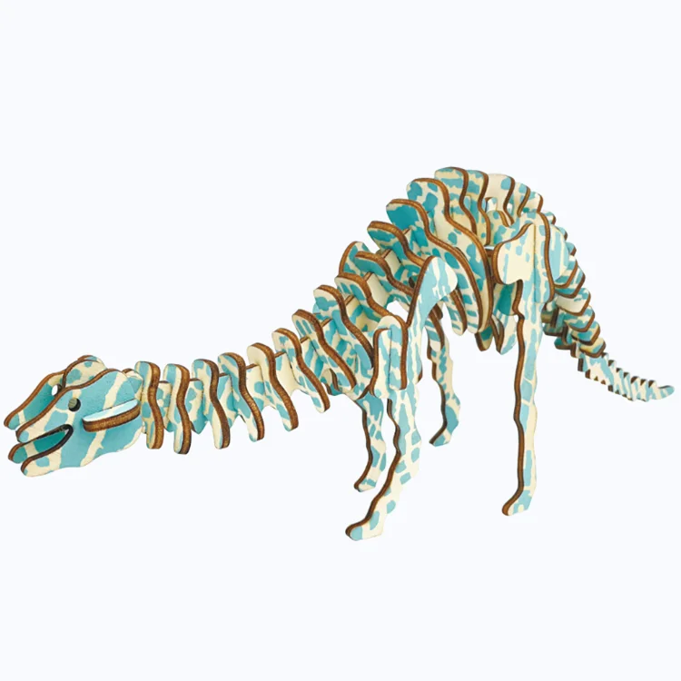 New-Land High Quality modern 3D wooden puzzle-wild animals dinosaur model