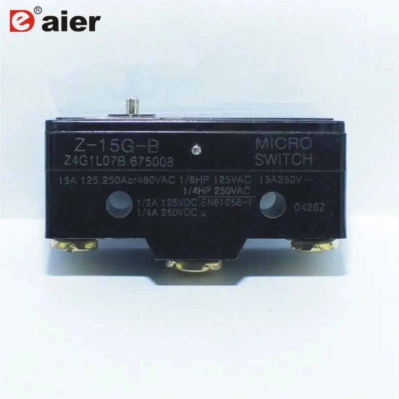 Z-15G-B Электрический герметичный микропереключатель 15A с кнопкой