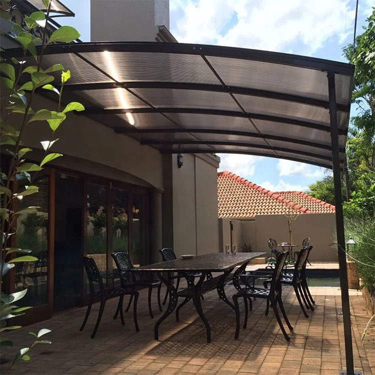 Pergola Aluminum Outdoor Polycarbonate Sunshade Canopy Double Side Gazebo Awning