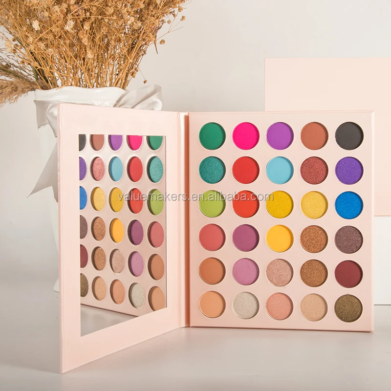 30 Colors Bright Pink Natural Eyeshadow Palette High Pigmented Cruelty Free Waterproof Eye Makeup Kits