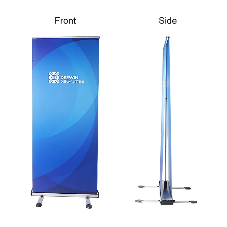 Outdoor double sided aluminum retractable roll up display banner standee