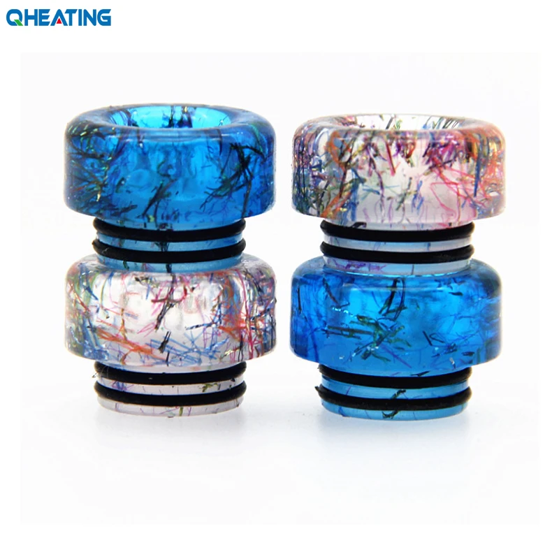 New Epoxy Resin Drip Tip 810 E Cigarettes Accessory Round Style Vape Mouthpiece for Rda Rta Atomizer Wide Bore Rainbow Color