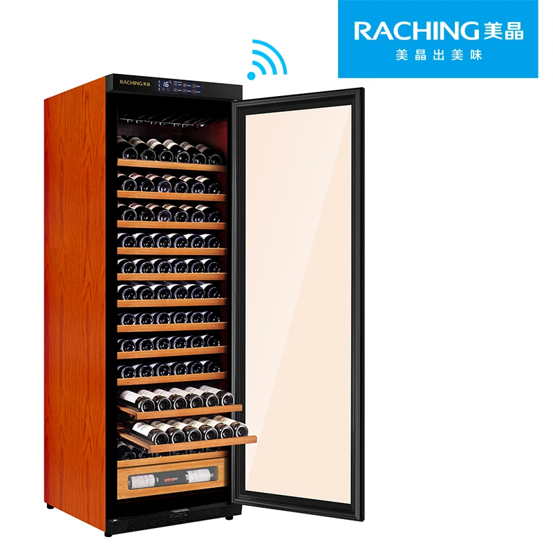 Factory Direct Offer >100 Bottles Solid Wooden living room cabinet Wine cooler Cabinet with independent decanting zone