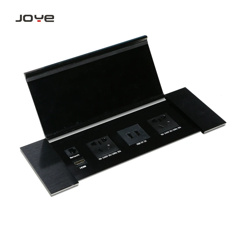 Office smart socket USB on surface desktop film slide plug socket