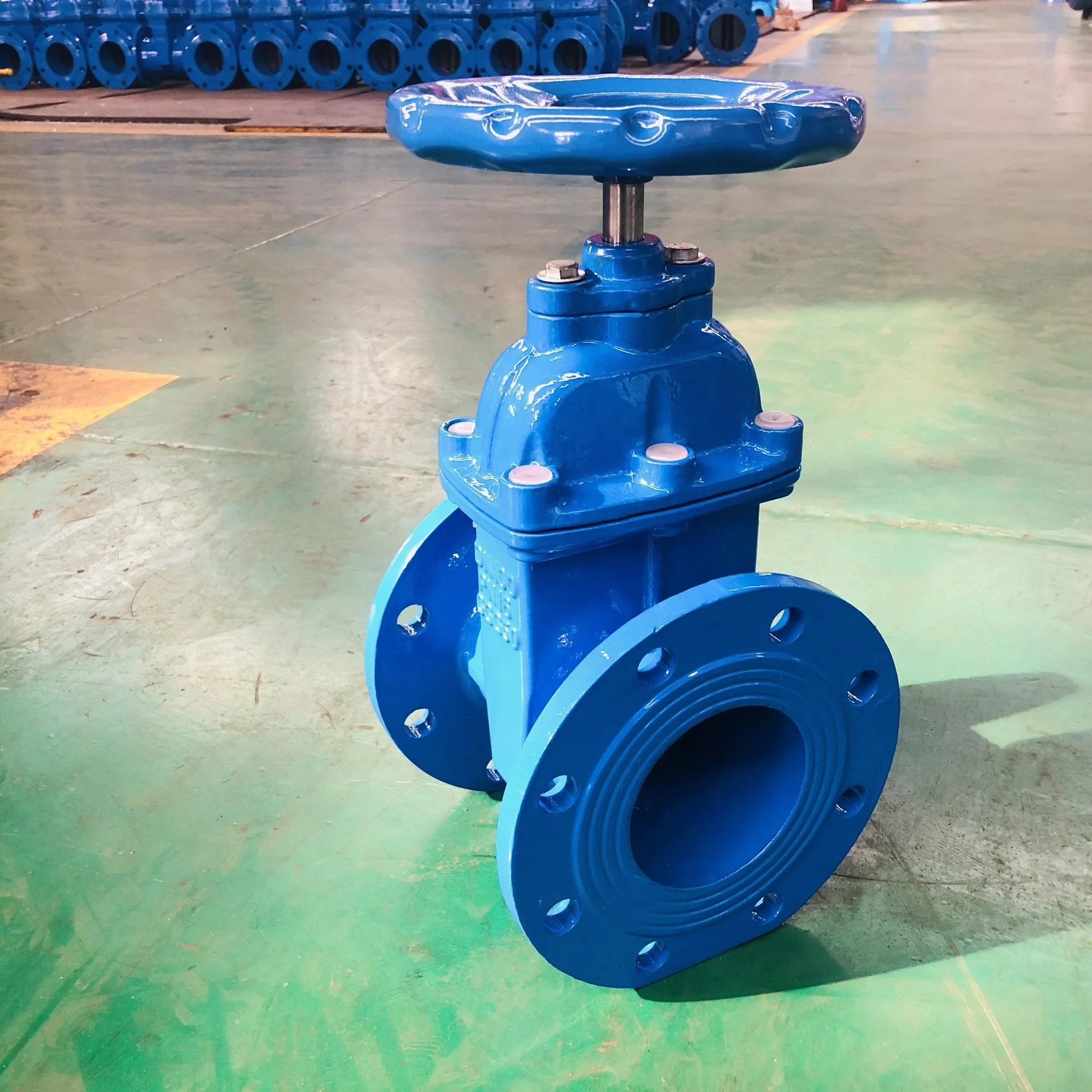Non rising stem DIN 3352 F4 standard 100mm sluice gate valve