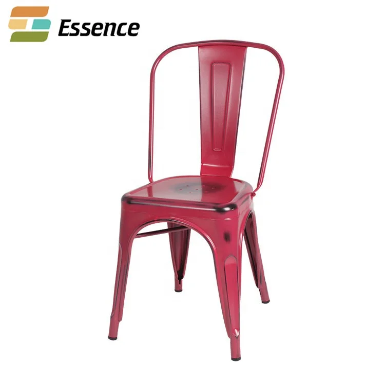 Antique Iron Stackable Restaurant/Bar/Dining Vintage Industrial Style Tolix Metal Dinning Chair