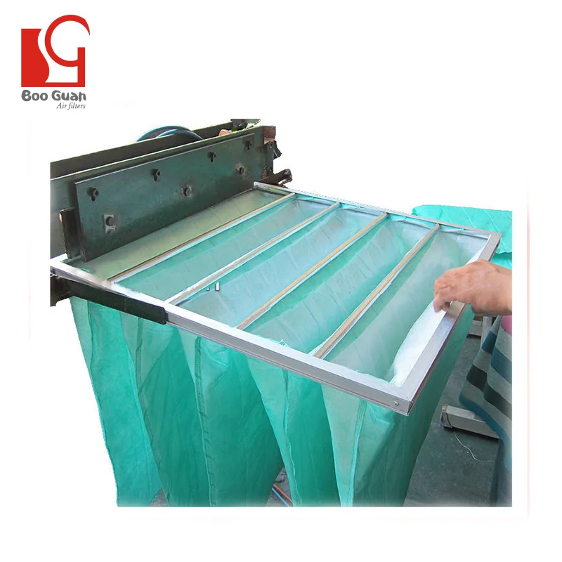 Booguan industrial ventilation pocket filter green bag filter dust extraction system