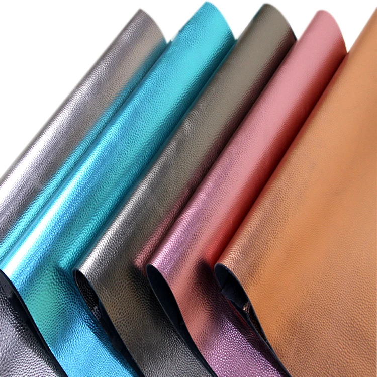 china leather factory  metallic embossing foil artificial leather for fashion handbag wallet