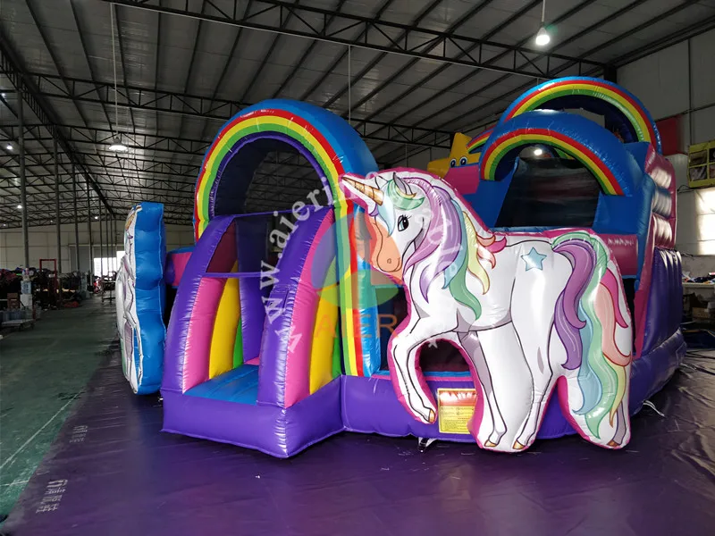 Самые популярные надувные отказов замок/хорошее качество Единорог funland для детей