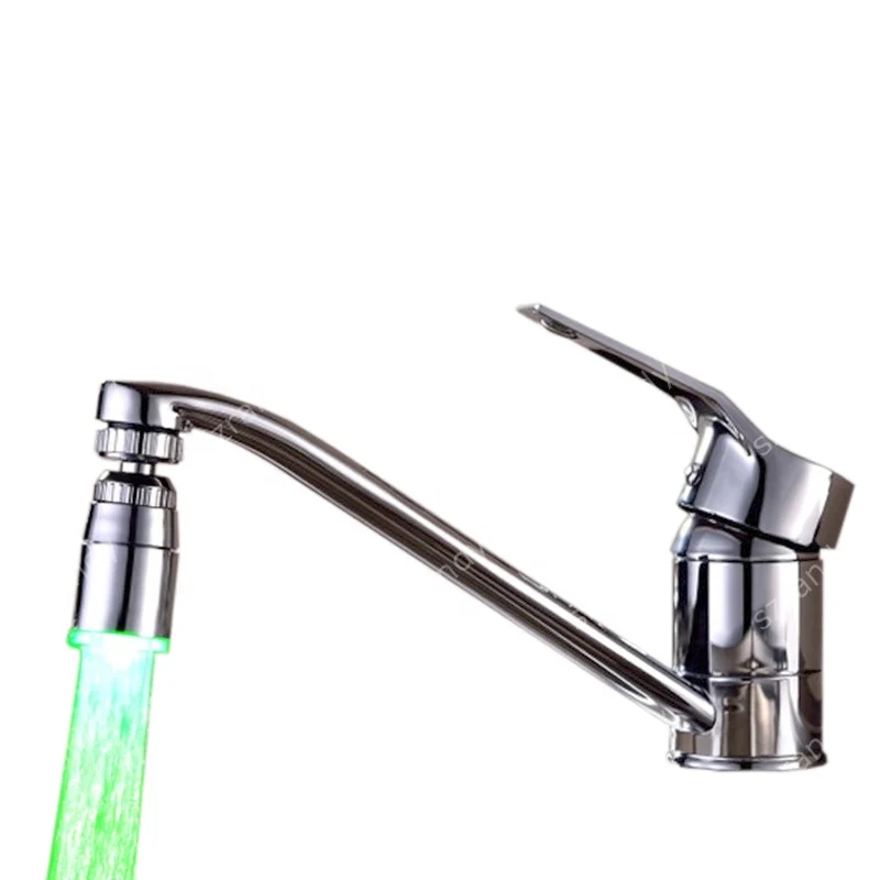 Single Green Color LED bathroom fittings faucet
