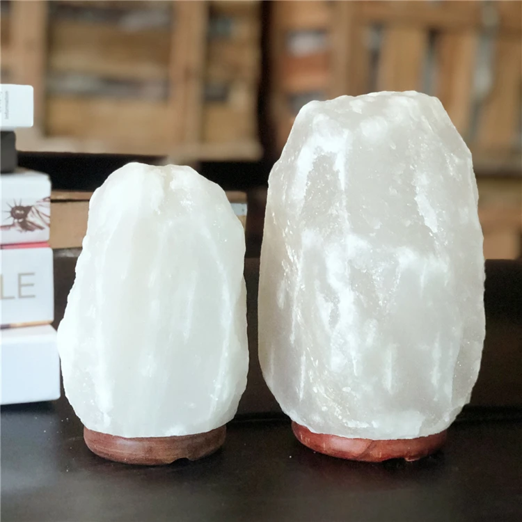 USB White salt lamp Himalayan crystal salt anion selection creative personality bedroom table lamp night light bedside lamp