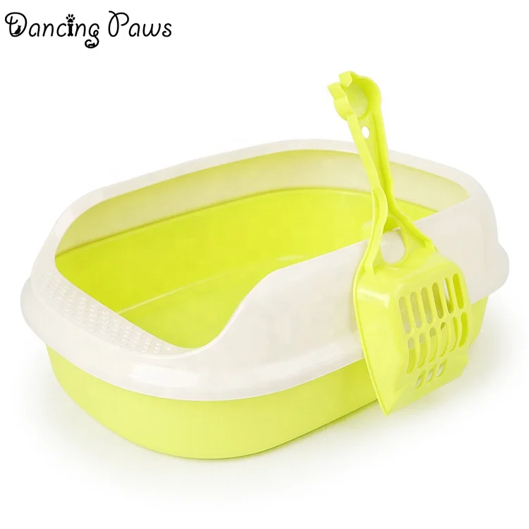 Semi-enclosed Anti-cracking polyester double-layer bottom crack-proof cat litter box toilet size S