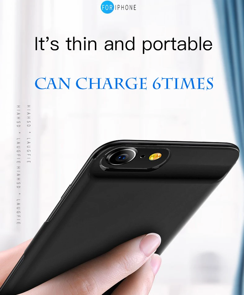 
New Power Banks Wireless Charging IP68 Shockproof Waterproof Battery Phone Case Charger Mobile Phone Case for iPhone X/XS 