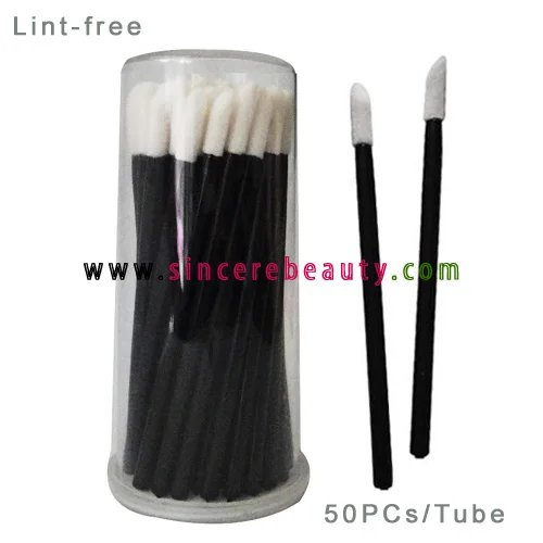 
Crystal Handle Disposable Lip Gloss Wand with Flocked Lint-free Applicator 