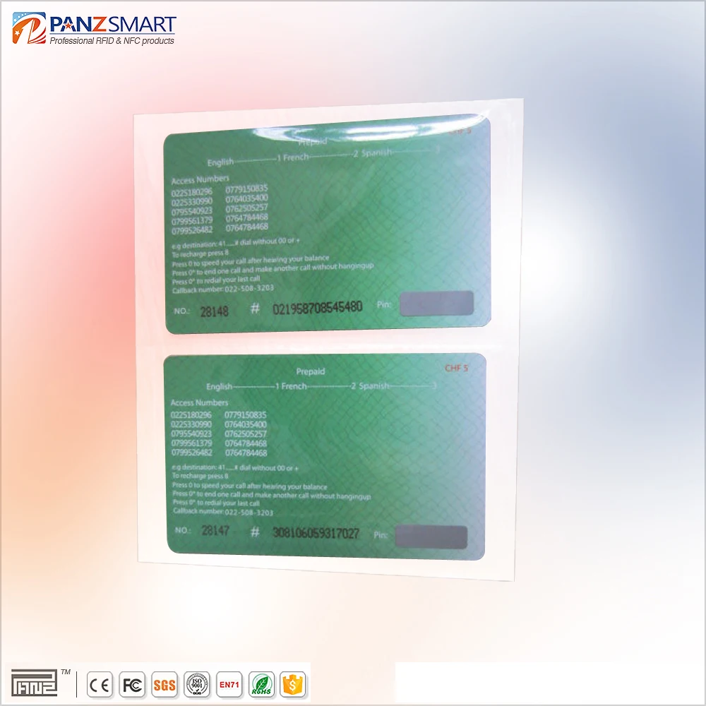 Пользовательские струйный штифт номер скретч-лотерейные карты печать скретч-карты игры 30mil ПВХ для