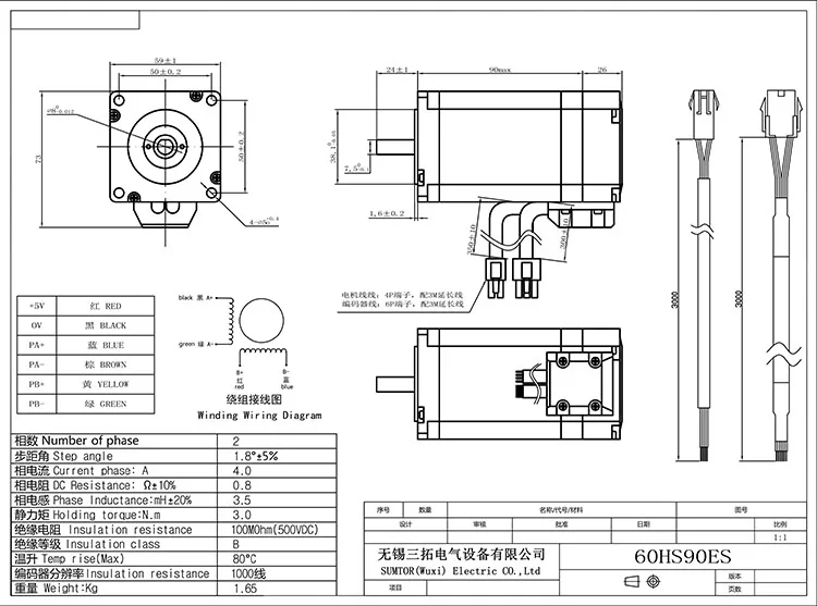 Комплект шаговых двигателей Nema 24 с замкнутым контуром, гибридный Серводвигатель 3N.m и драйвер HSC57