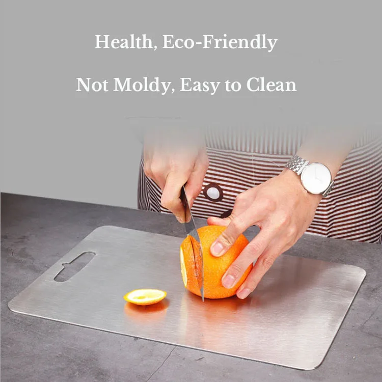 304 Stainless Steel Fruit Cheese Meat Vegetable Chopping Cutting Board for Kitchen