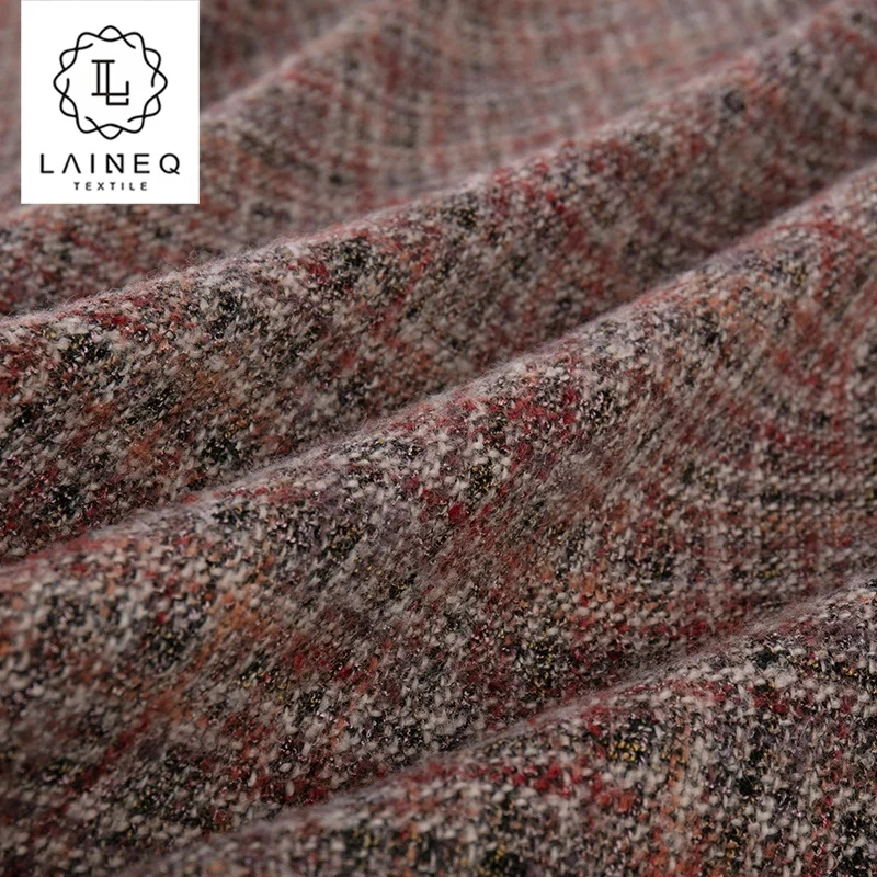 classic advanced Custom French women mix color woven scent wool suit boucl fabric coat