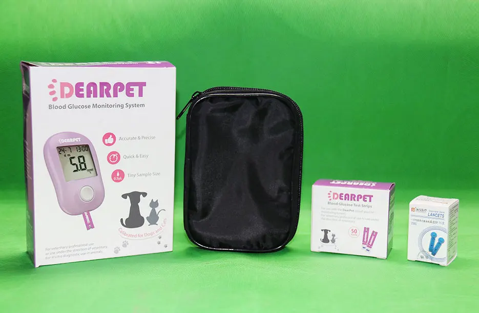 Fsat test 0.5 second Vet used Blood Glucose monitoring system MSLGC18 pet use glucose meter for dog and cannie