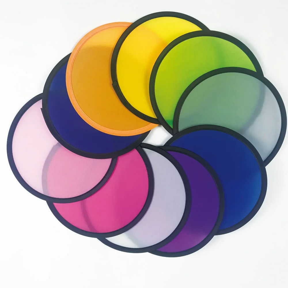 Custom Nylon Sublimation Hand Foldable Fan With Pouch Mini Round Foldable Fan