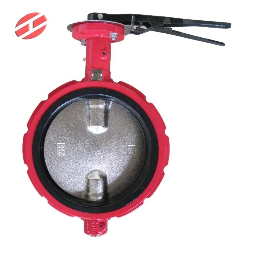 DN300 ANSI 150 Ductile Iron Body  NBR/EPDM/PTFE  Seat  Wafer Butterfly Valve for water oil gas