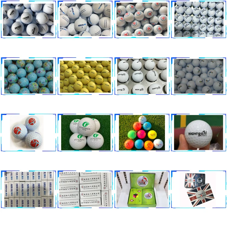 2 Pieces 3 Pieces Durable Custom Color Logo Printed Driving Range OEM Logo Golf Balls