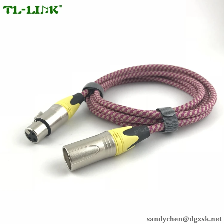 Низкий уровень шума 3-контактный XLR микрофонный кабель Мужской Для женский Balanced привести патч Mic