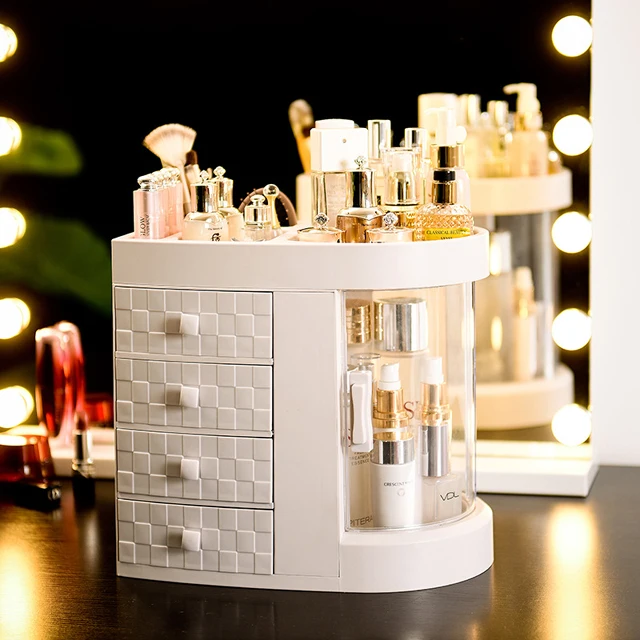 pvc big Makeup Organizer Drawers Acrylic drawer Cosmetic Jewelry Storage Case Display Boxes for Bathroom Dresser and Countertop