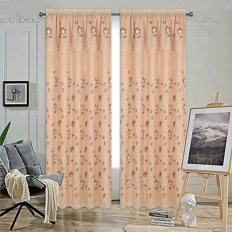 2019 Europe living room window valance curtain embroidered