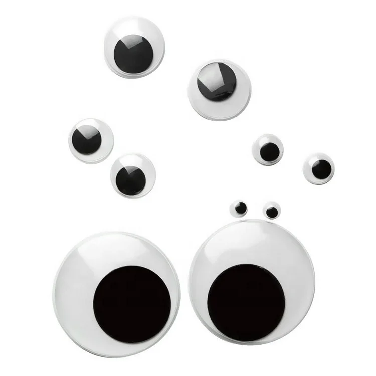 Оптовая продажа, 0,5 см, самоклеящиеся глаза для детей, аксессуары «сделай сам», пластиковые куклы, движущиеся глаза