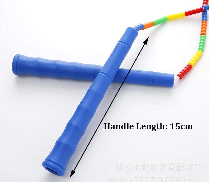 New Design Long Handle Speed Jump Rope Beaded Segmented Jump Rope For Kids