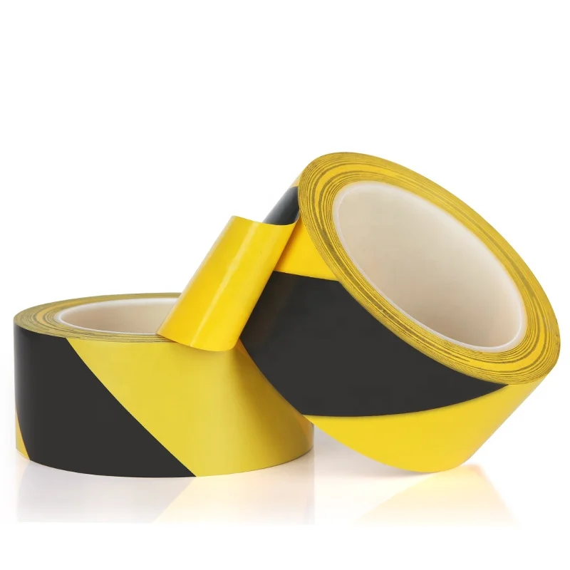 
Mileqi high quality yellow black red white green blue floor marking PVC esd barrier warn caution hazard safety warning tape 