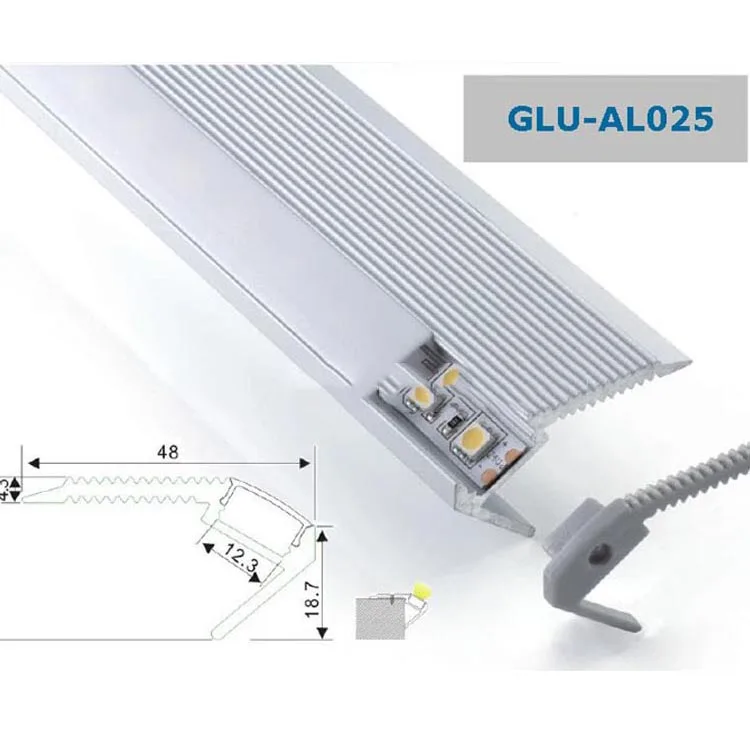 Wholesale LED Aluminum Stair Profile/Alu Led Profile for LED Strip Strip