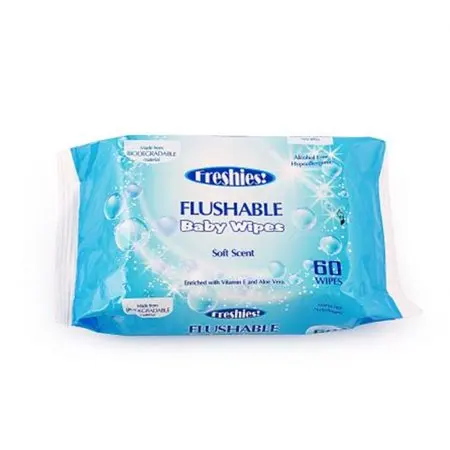 
 2019 Year High Quality 50 pcs Flushable Toilet Cleaning Wipes Or Customised  