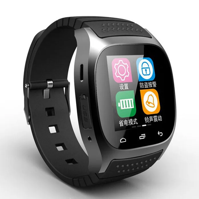 Multi function Sport waterproof Smartwatch Blue tooth Dial Android T8 Pedometer M26 Smart Watch