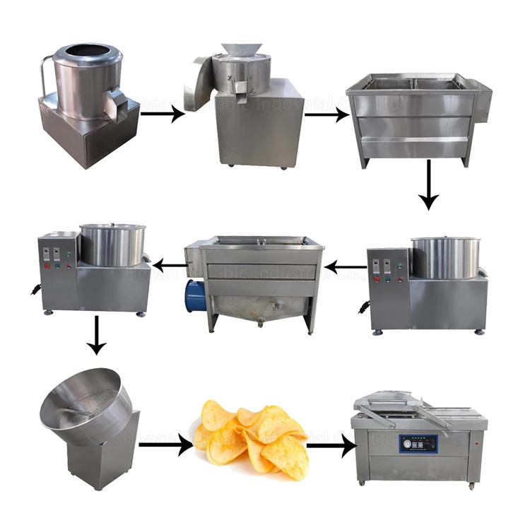 fried potato chips production line 100kg/h for sale