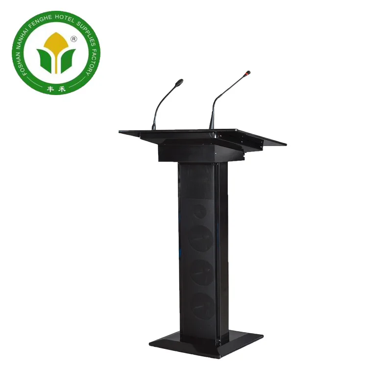 Manufacturer black and white stainless steel lectern rostrum podium