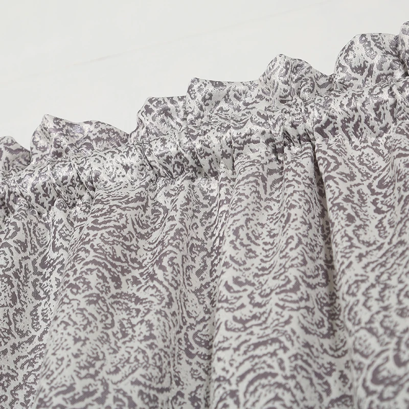 2019 Luxury floral jacquard valance curtain with tassel for living room