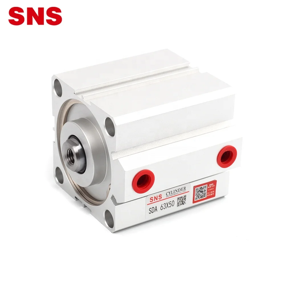 
SNS SDA63x50 High quality female thread pneumatic double acting compact air cylinder 