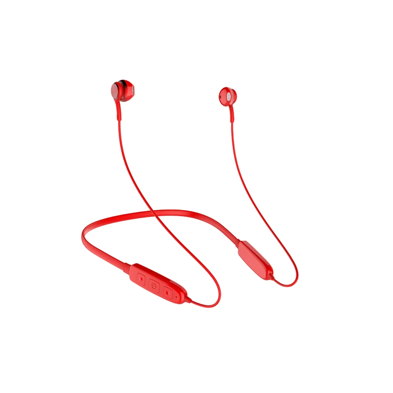 High quality  super bass stereo blue tooth earphone neckband wireless BT headset with noise cancellation magnetic